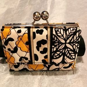 Vera Bradley Quilted Snap Lock Bi-Fold Wallet 5 X 3.5